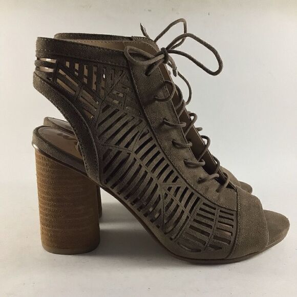 Sam Edelman Rocco womens lace up sandals heeled slides brown size 7.5 M - Picture 1 of 8